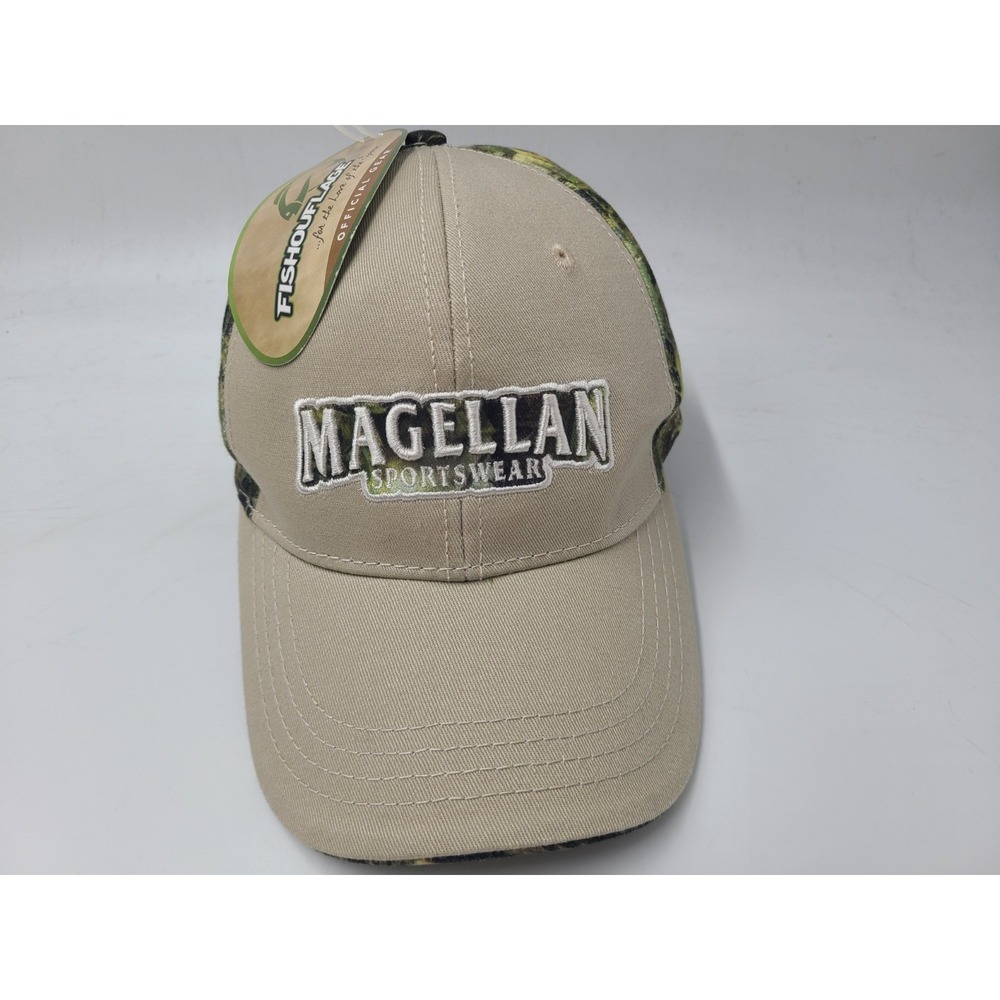 Magellan Sportswear Camo Adjustable Hat‎ Cap Hunt Fish Dad Men Women Beige Green